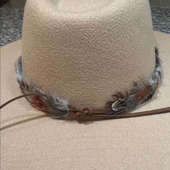 Stylish Tan Fedora with Feather Accent - Picture 3 of 7
